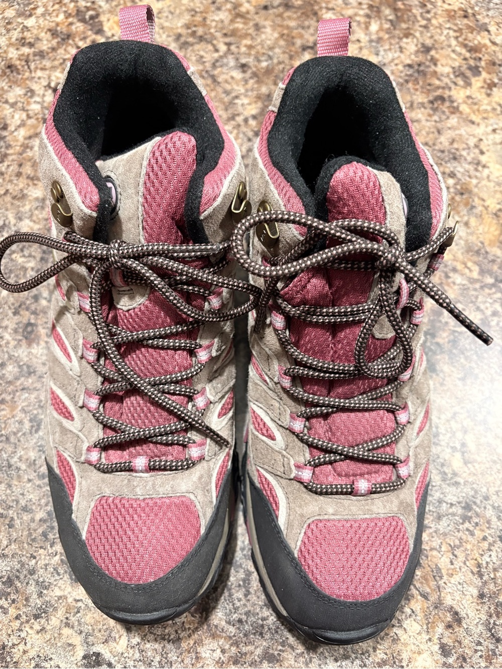 Merrell Women's Lace-Up Hiking Boots - Rose & Tan